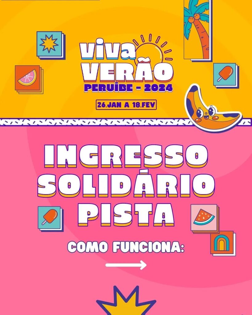 Ingresso solidário Viva Verão 2023 em Peruíbe