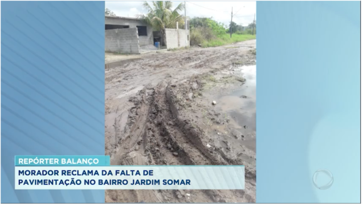 Falta asfalto e água fica acumulada em ruas de Peruíbe